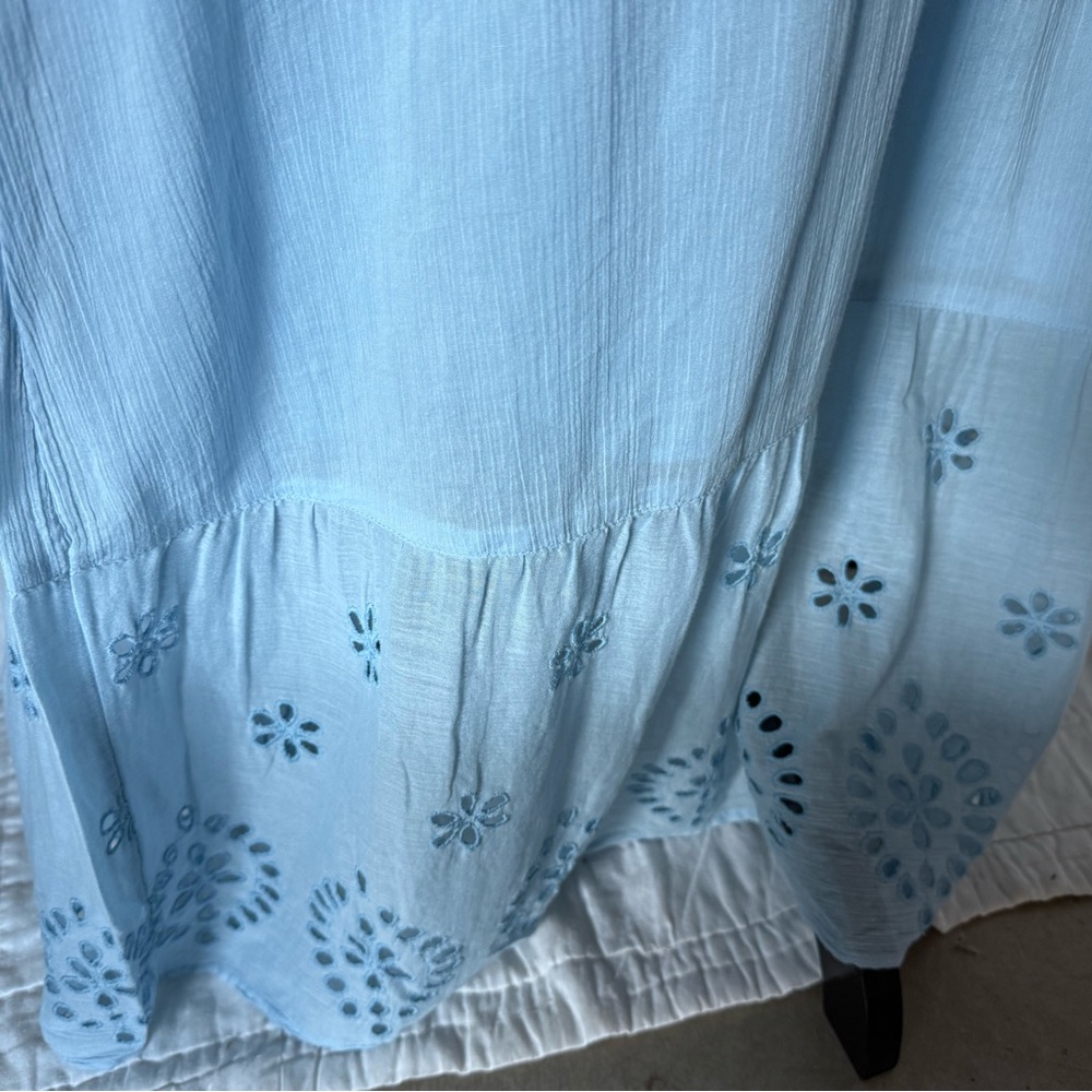 Sky blue, maxi halter dress. Medium - Picture 3 of 5